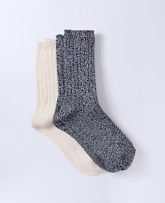 Ann Taylor Cozy Marled Crew Sock Set