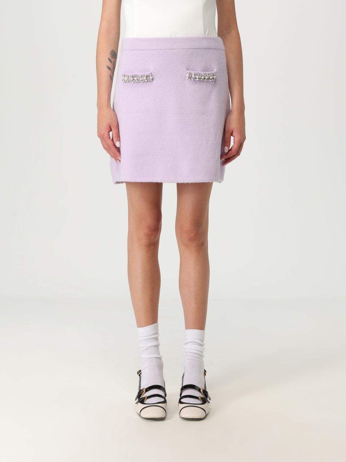Skirt Woman color Lilac