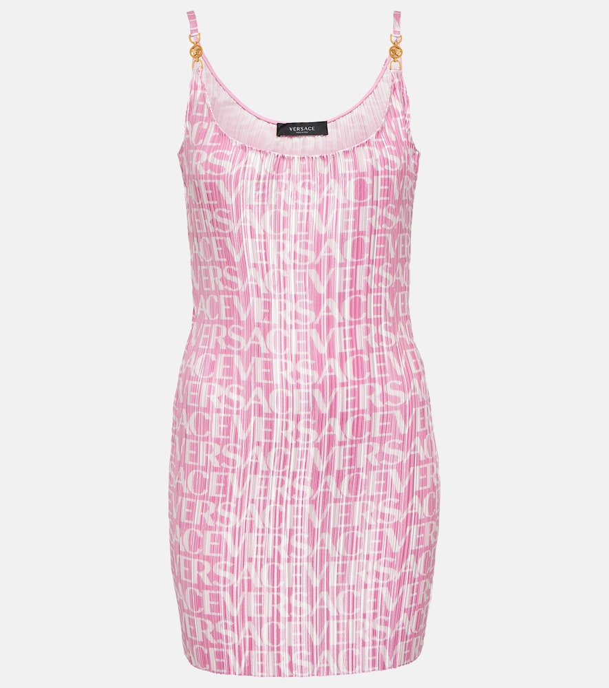 Medusa '95 logo plissé minidress