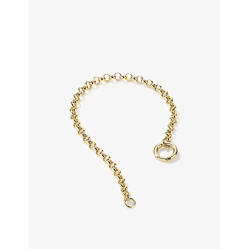 Womens Gold Rolo Chain 14ct Yellow-gold Charm Bracelet 6in