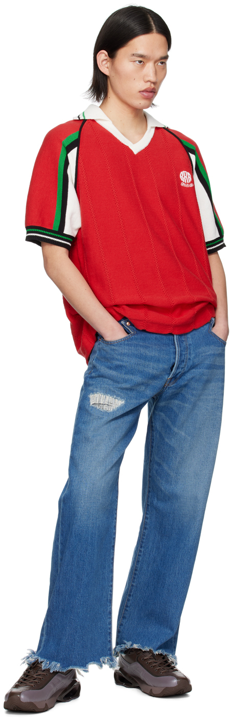 RICE NINE TEN Red Soccer Jersey Polo