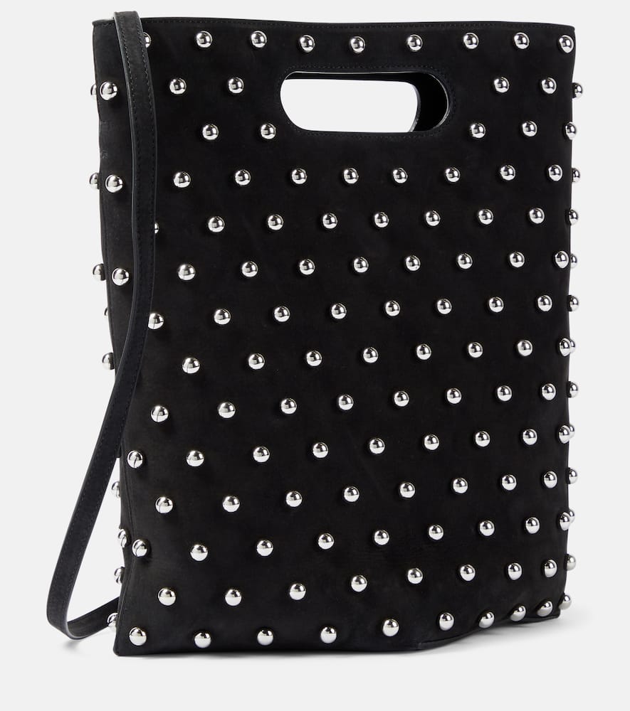 Alaïa Folded embellished suede tote bag