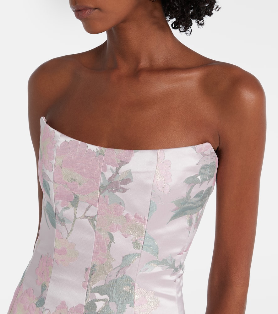 Odessa floral brocade corset gown