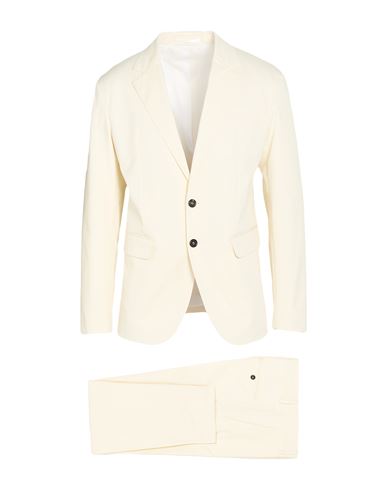Man Suit Cream Size 38 Cotton, Elastane