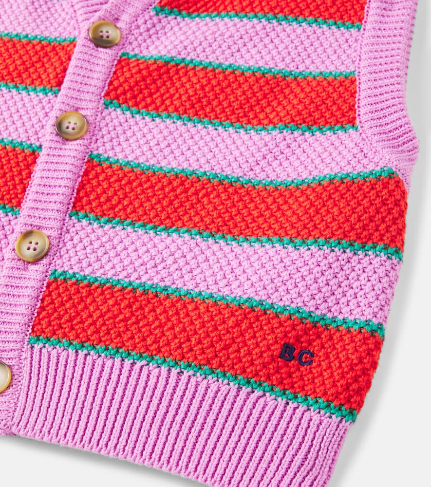 Striped cotton sweater vest