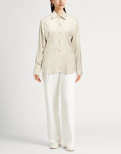 Crème Woman Shirt Beige Size 2 Viscose