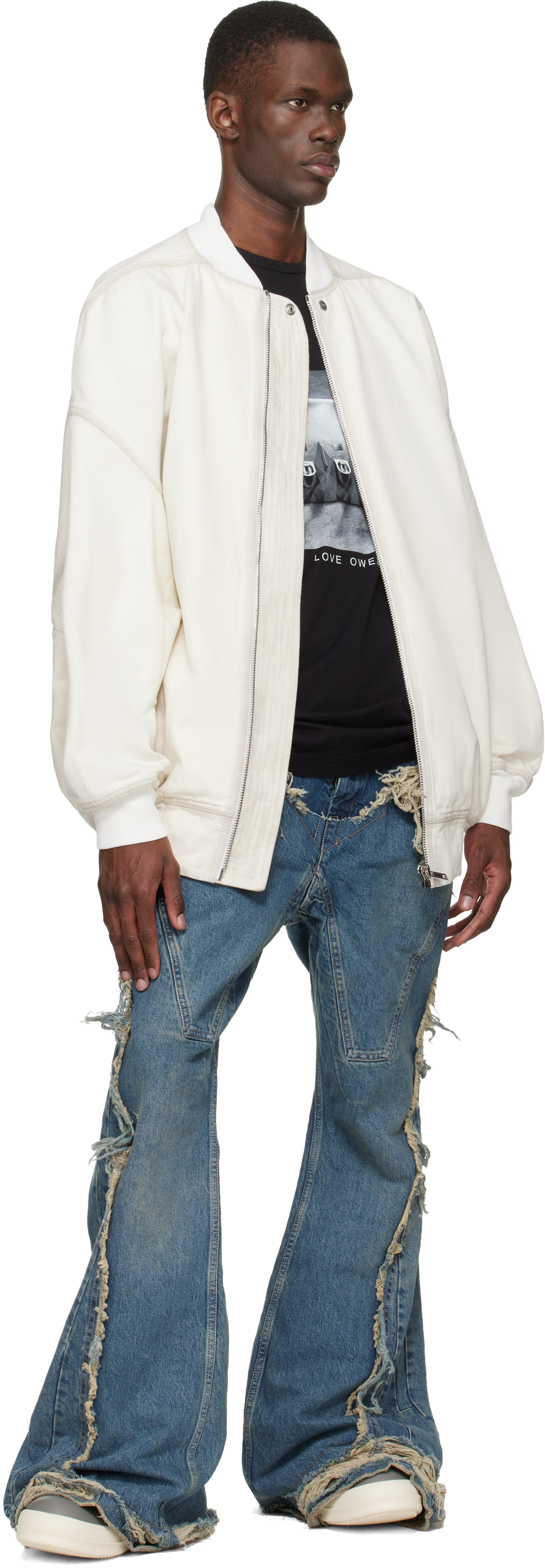 Off-White Temple Jumbo Denim Flight Jacket
