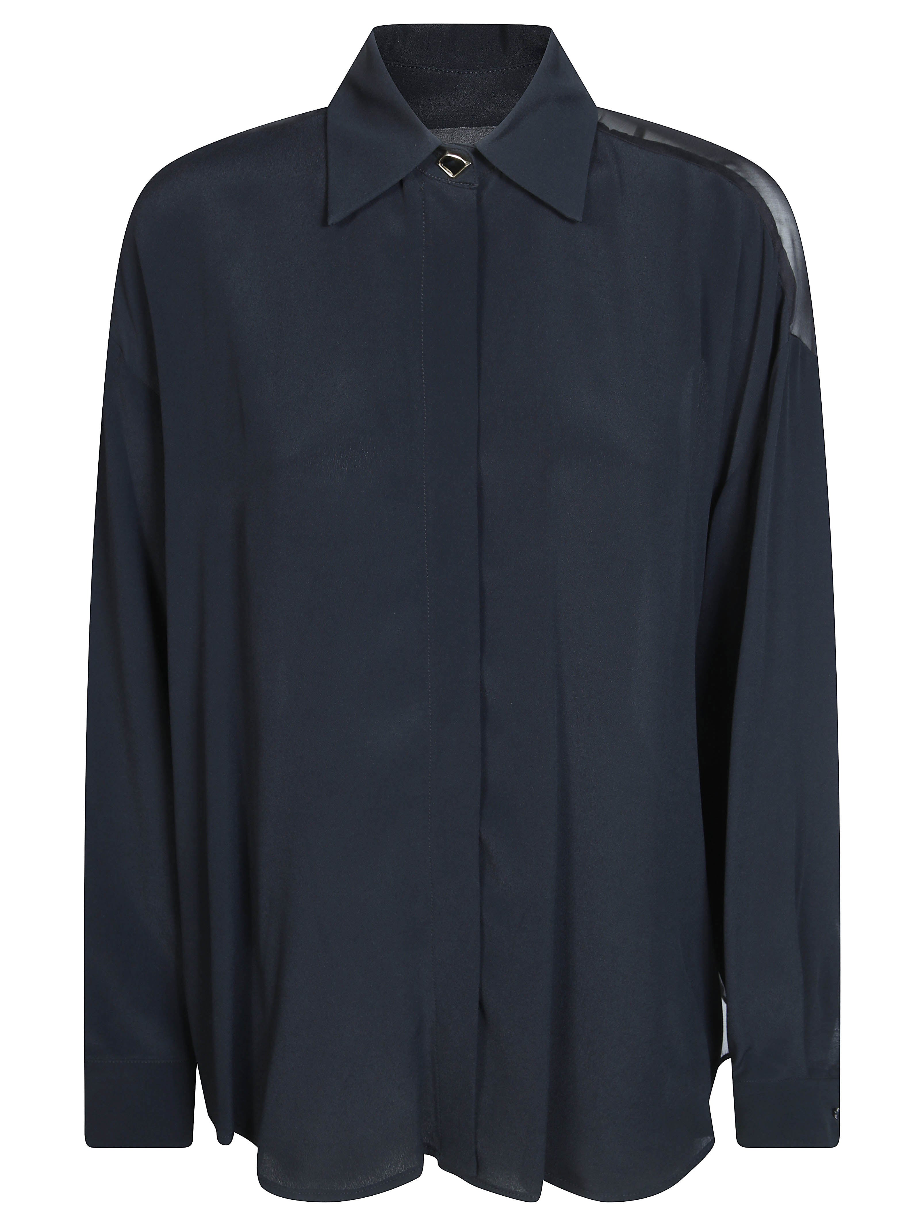 Women's Oversized Silk-Blend Crepe de Chine Shirt