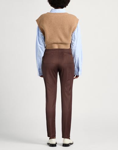 Woman Pants Chocolate brown Size 2 Viscose, Cotton