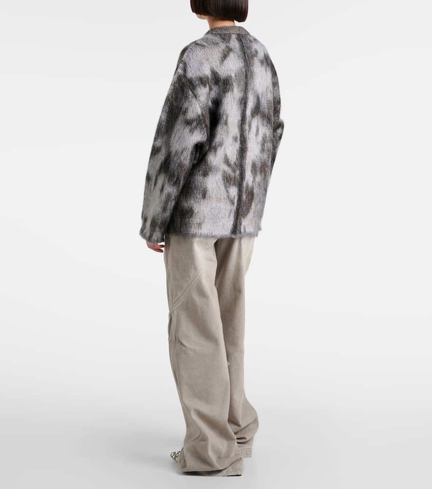 Leopard-print jacquard sweater