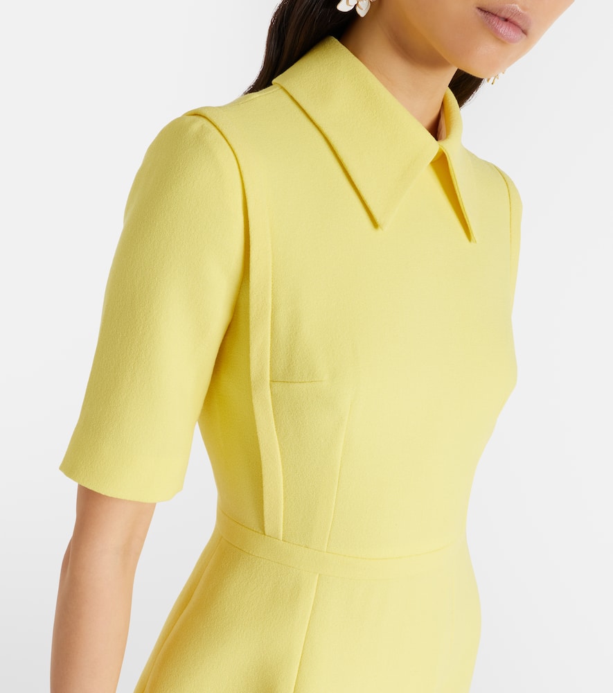 Valletta wool crêpe midi dress