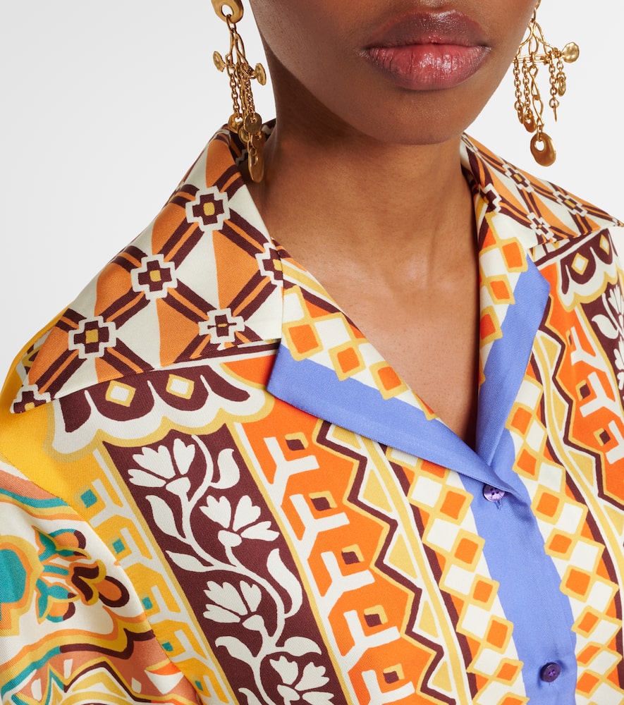 Printed silk shirt