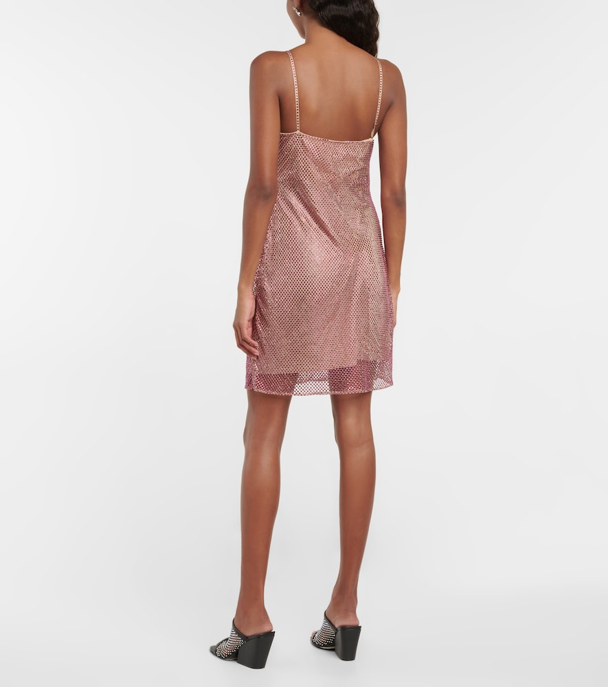 Crystal-embellished minidress