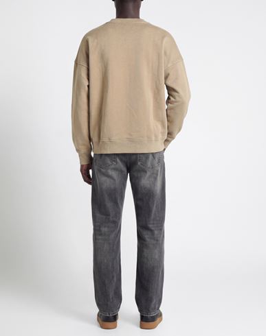 Man Sweatshirt Taupe Size L Cotton, Elastane