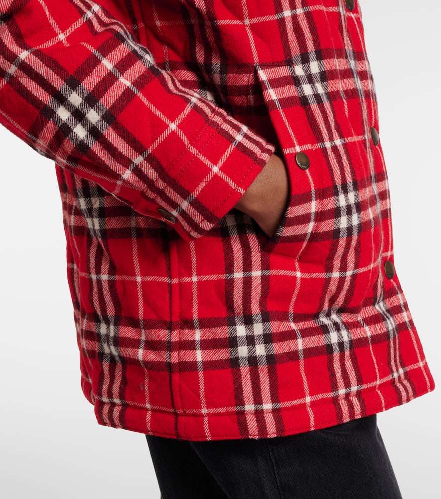 Check wool jacket