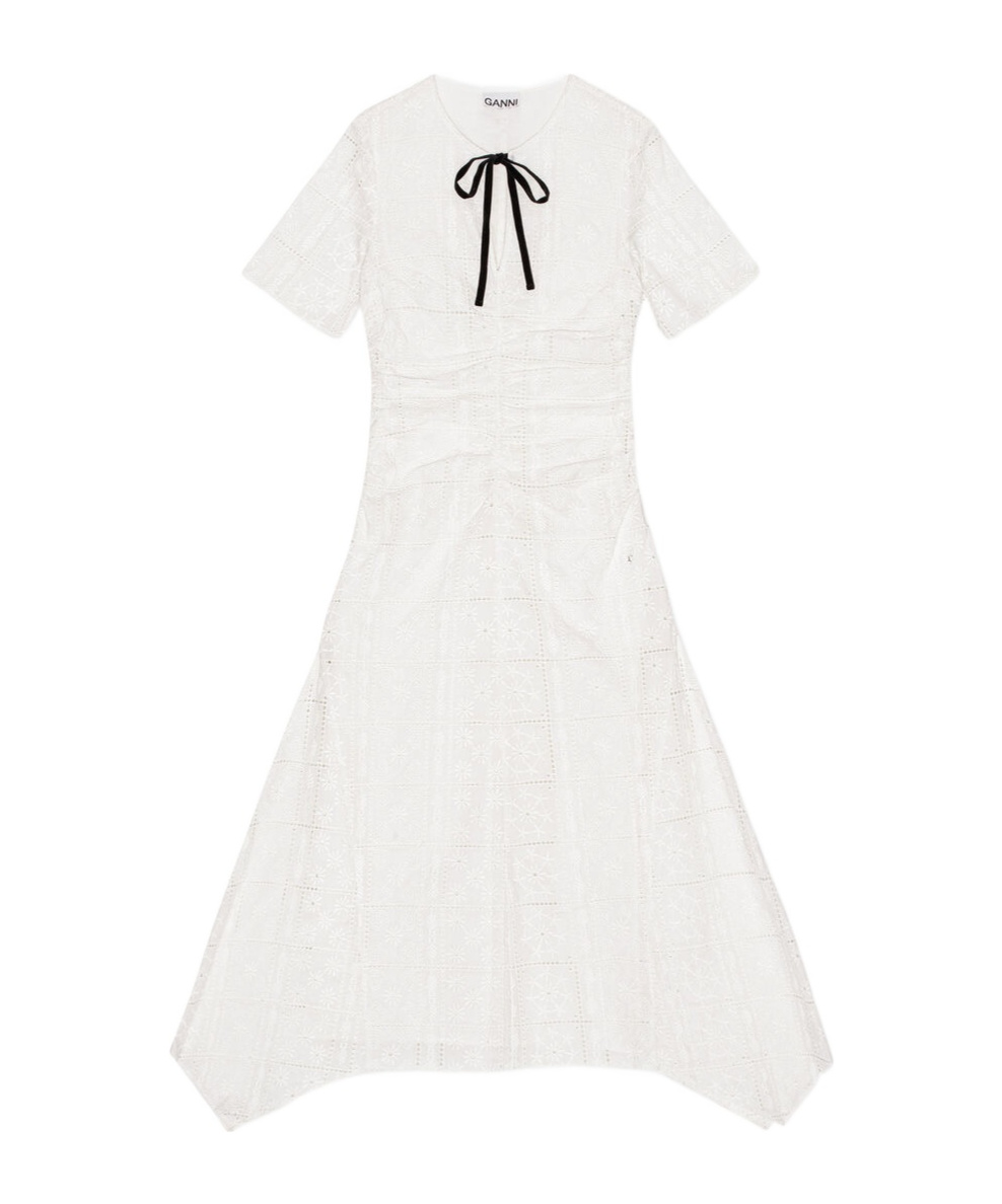White Broderie Anglaise Long Dress