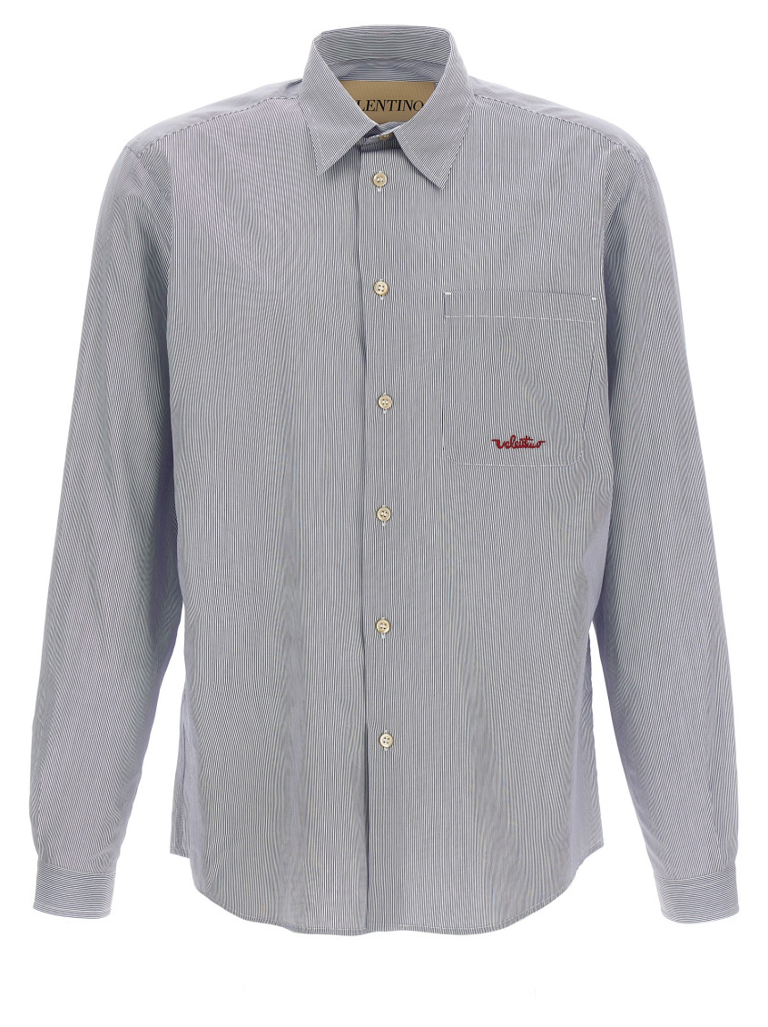 Striped Shirt Shirt And Blouse Light Blue