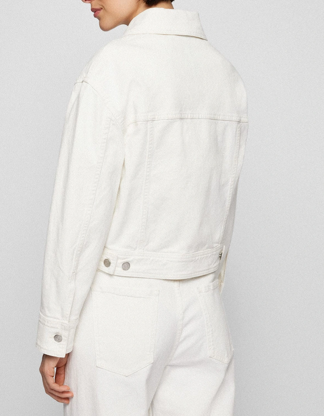 Hugo Boss Women's Denim Jacket - Cream - Size: 10
