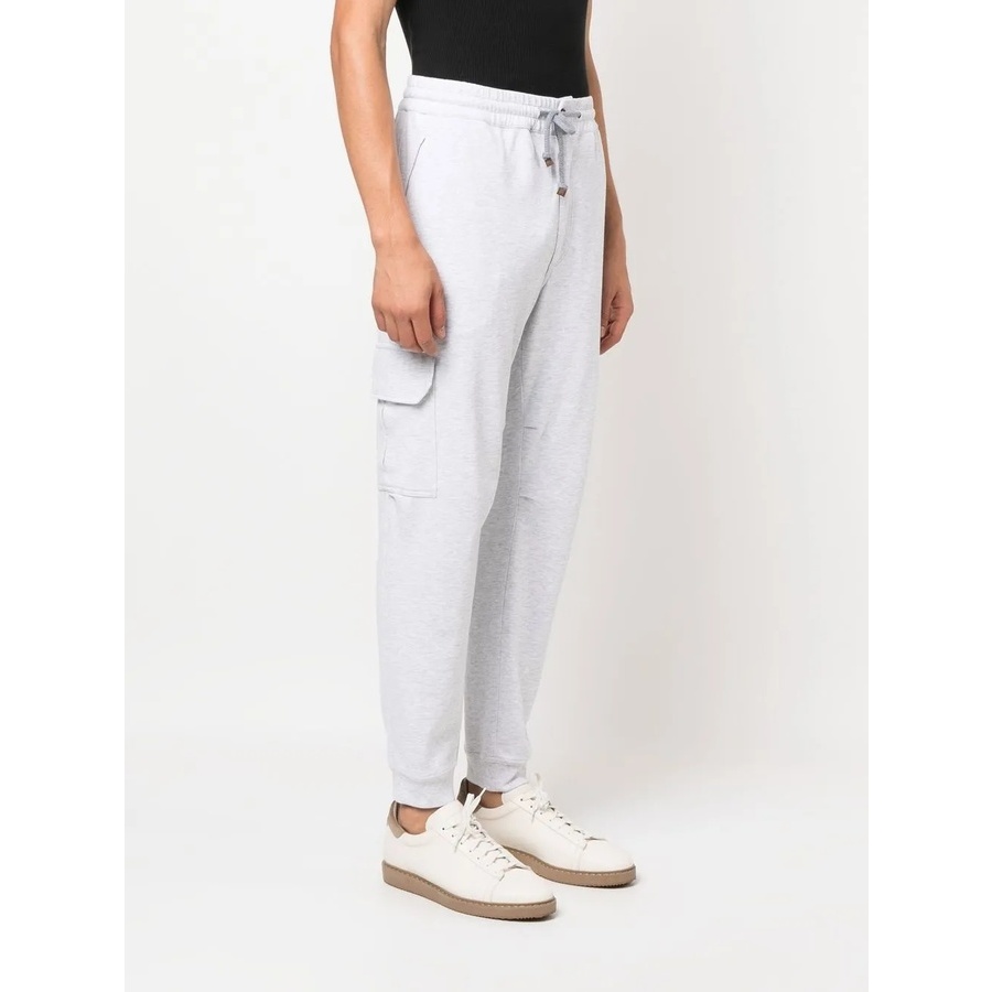 Light Grey Drawstring Cargo Trousers