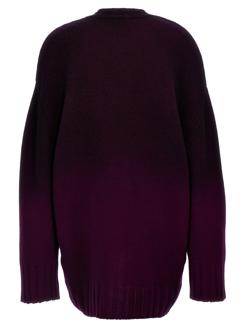 Purple Wool Blend Mini Dress