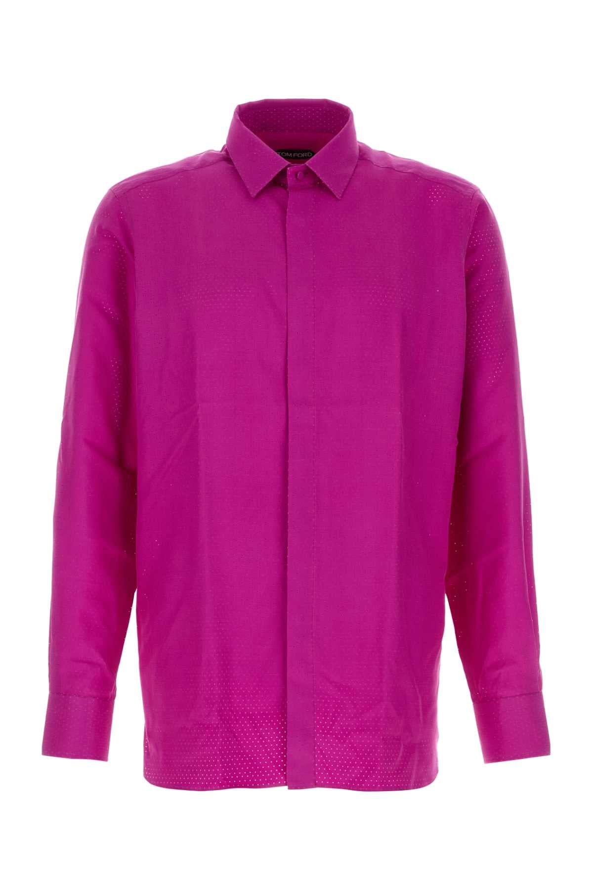 Silk Shirt — Fuchsia