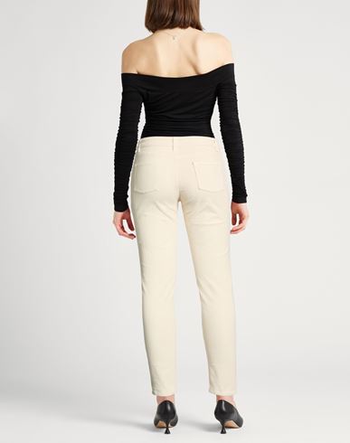 Woman Pants Beige Size 0 Cotton, Elastane