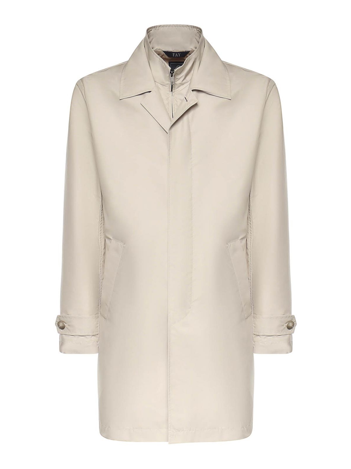 Fay - coat buttoned cuffs front pockets notched lape