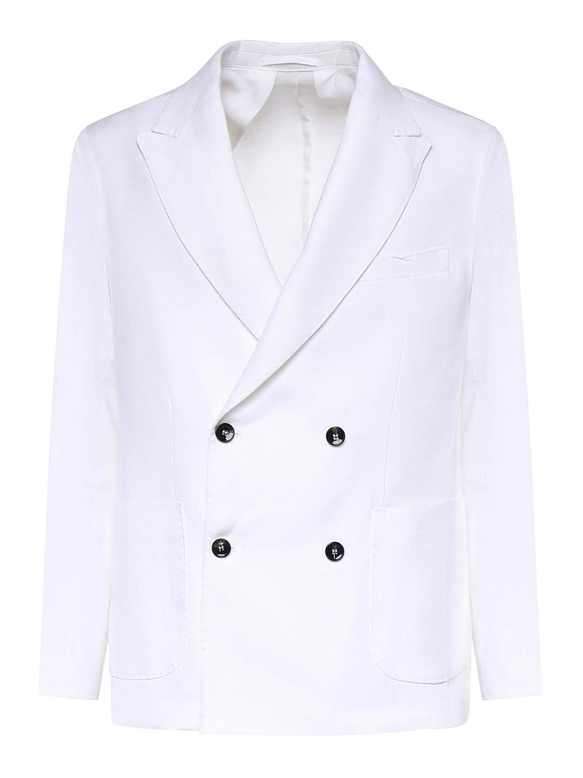 Double-Breasted Linen Blazer