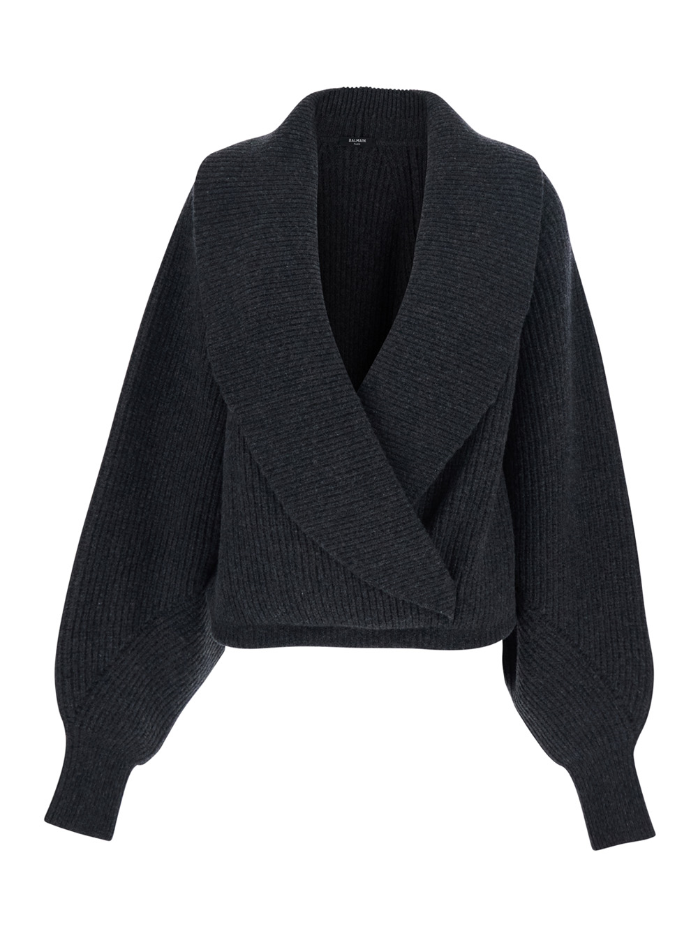 Oversized Wrap-effect Sweater