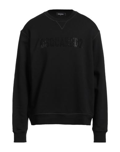 Man Sweatshirt Black Size XL Cotton