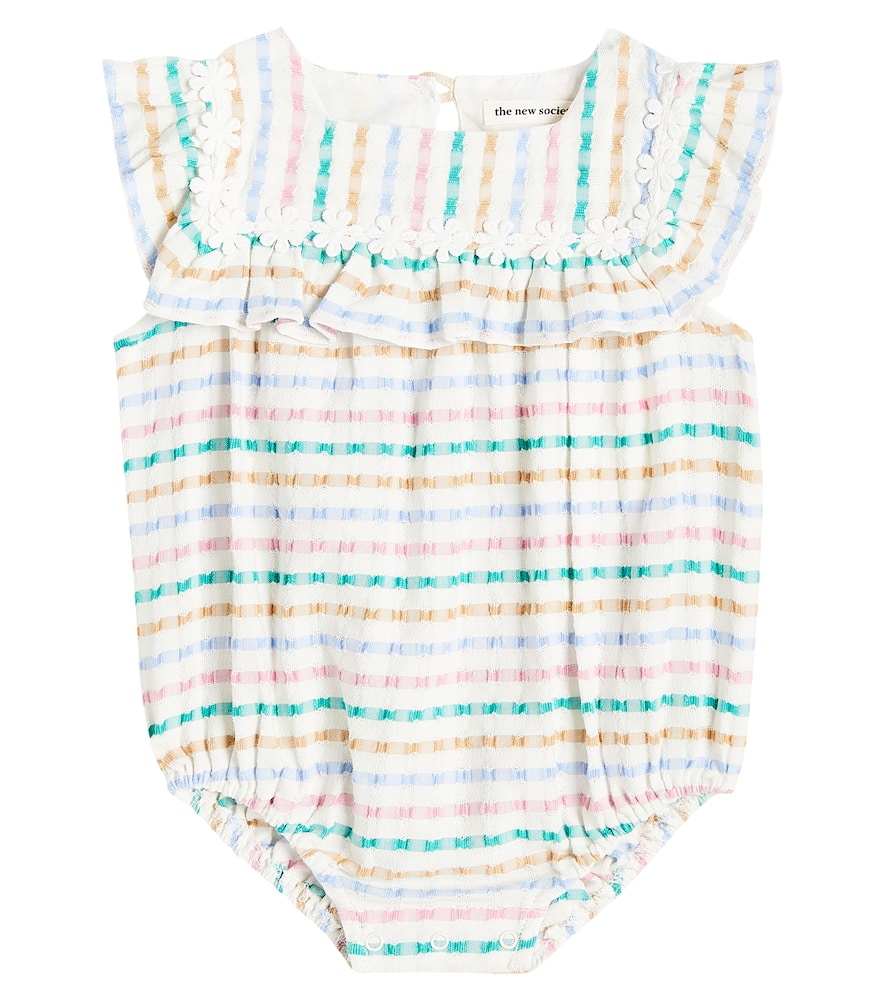 The New Society Baby Figueroa striped cotton playsuit