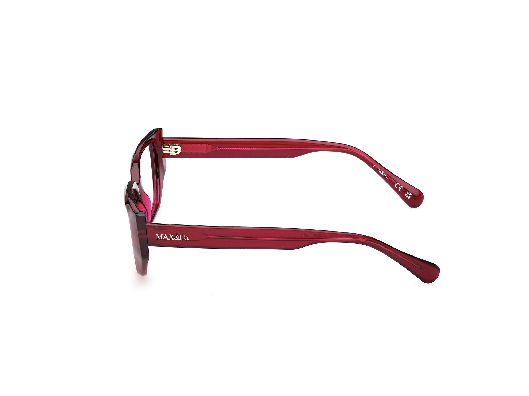 MAX&Co Mujer MAX&Co MO5207 069 Monturas ópticas Inyectado Burdeos Geométrico Norma