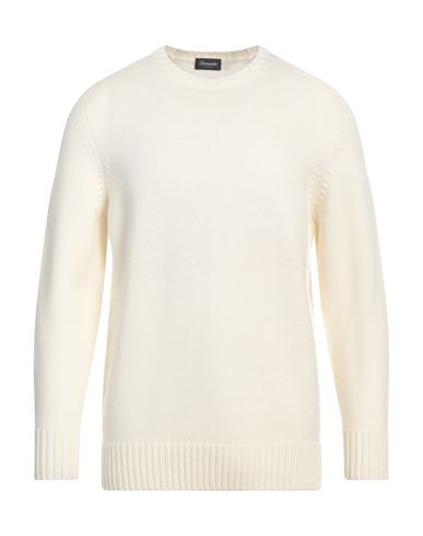 Drumohr Man Sweater Ivory Size 44 Merino Wool