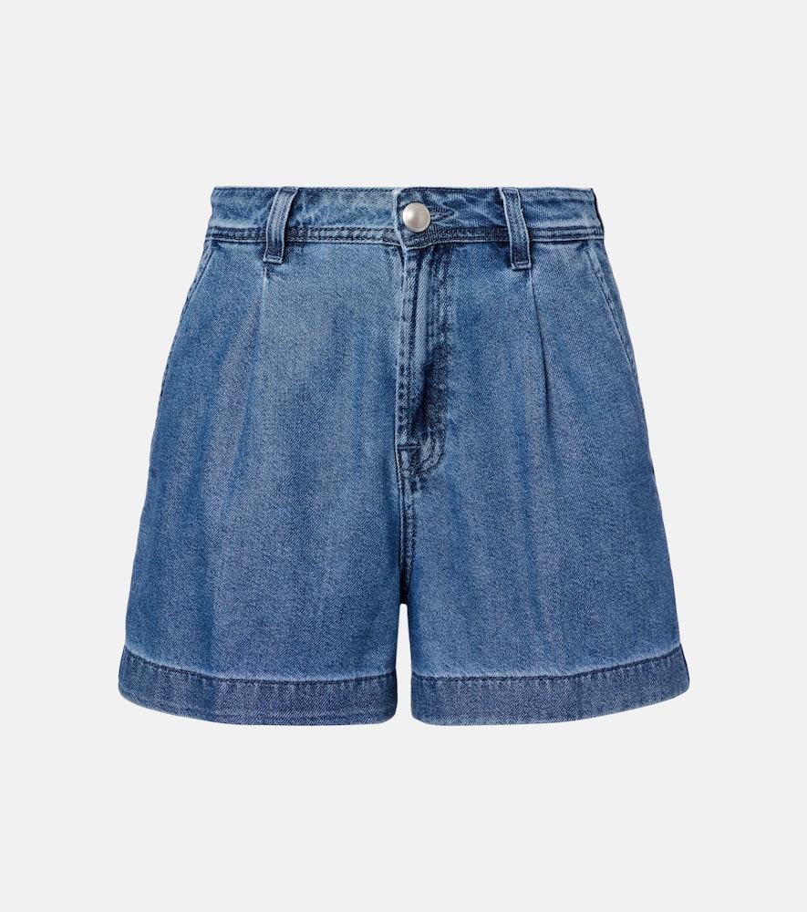 Hilo pleated denim shorts
