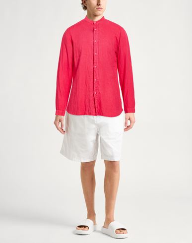Man Shirt Red Size L Linen