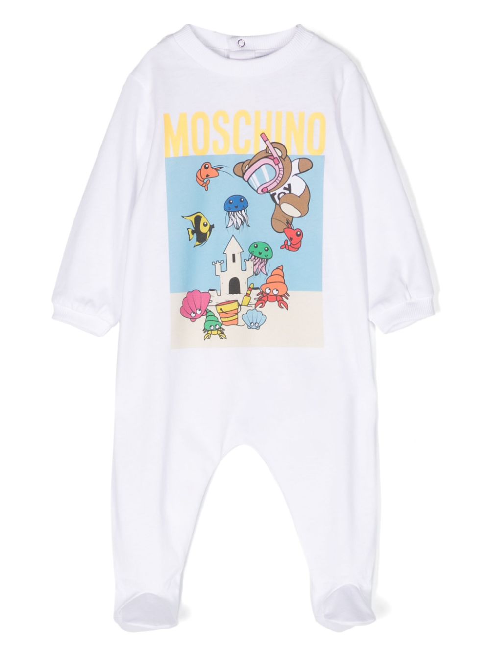 Graphic-print cotton pajama - White