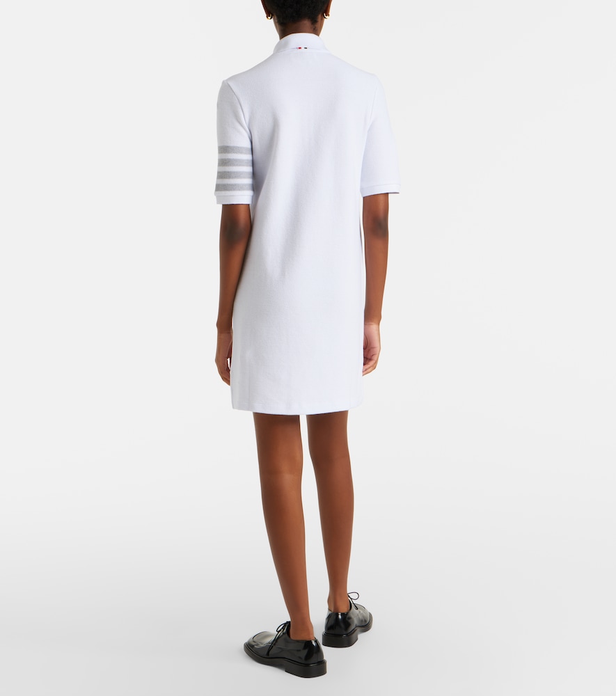 4-Bar cotton piqué polo dress