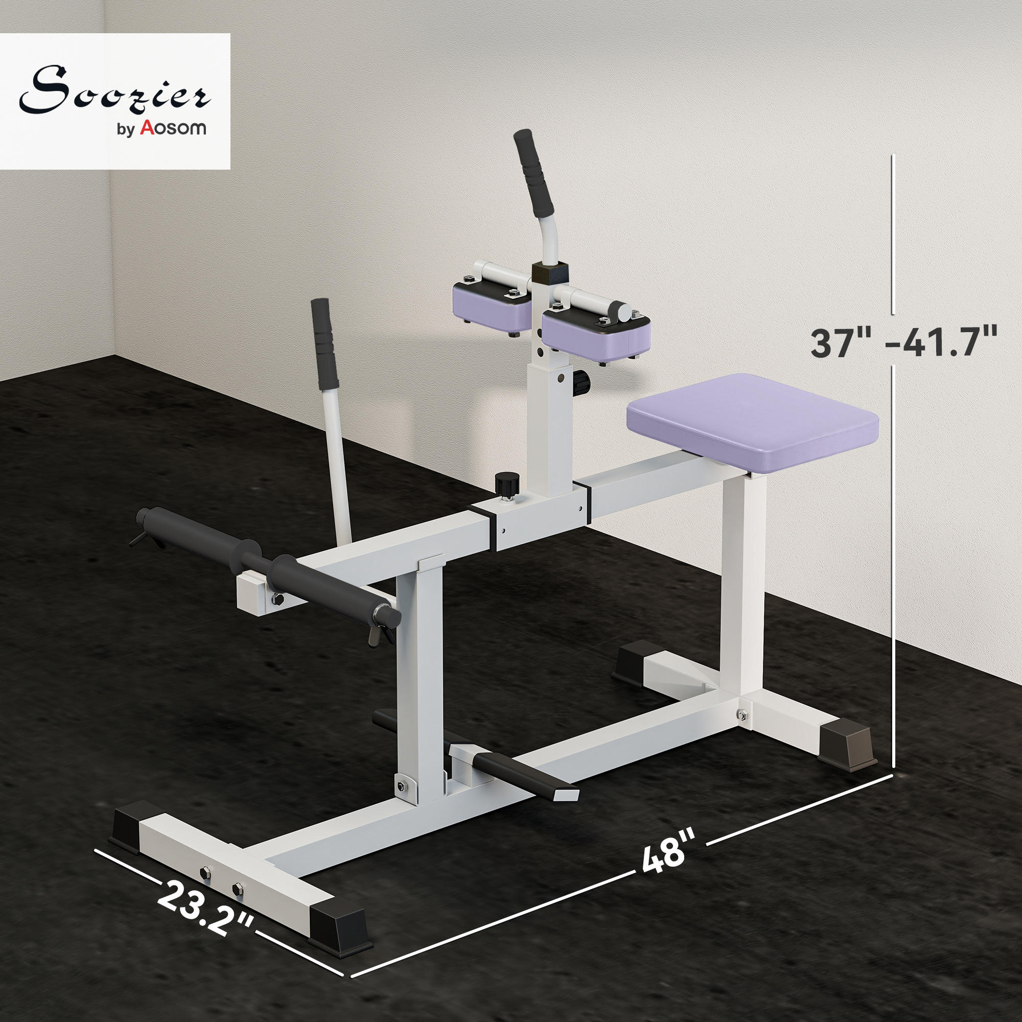 Soozier Adjustable Steel Seated Calf Raise Exercise Strength Training Gym Equipment, Purple