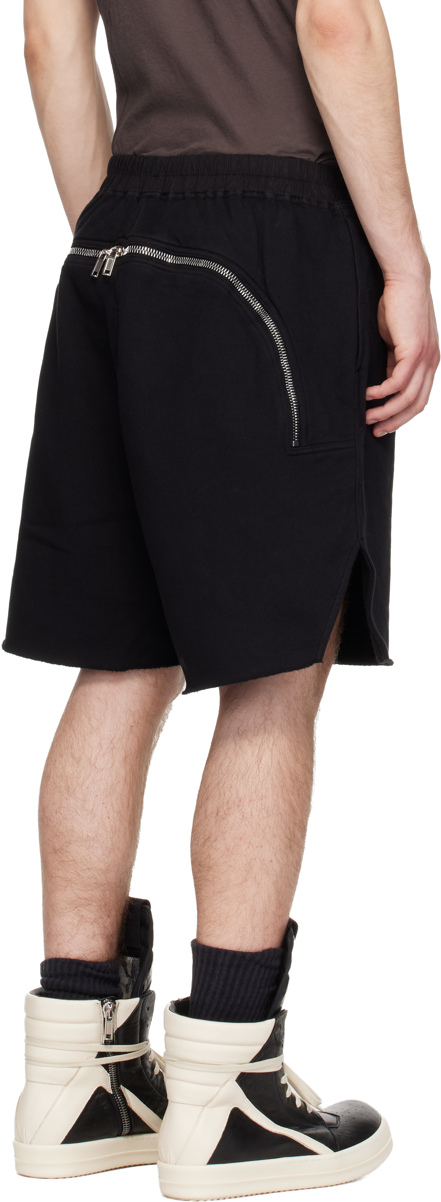 Black Temple Furka Heavy Sweatshirt Long Shorts