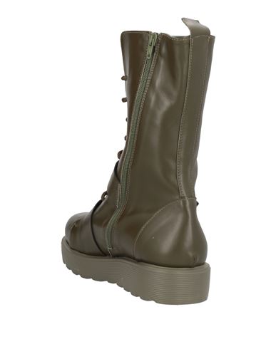 Woman Ankle boots Military green Size 10 Leather