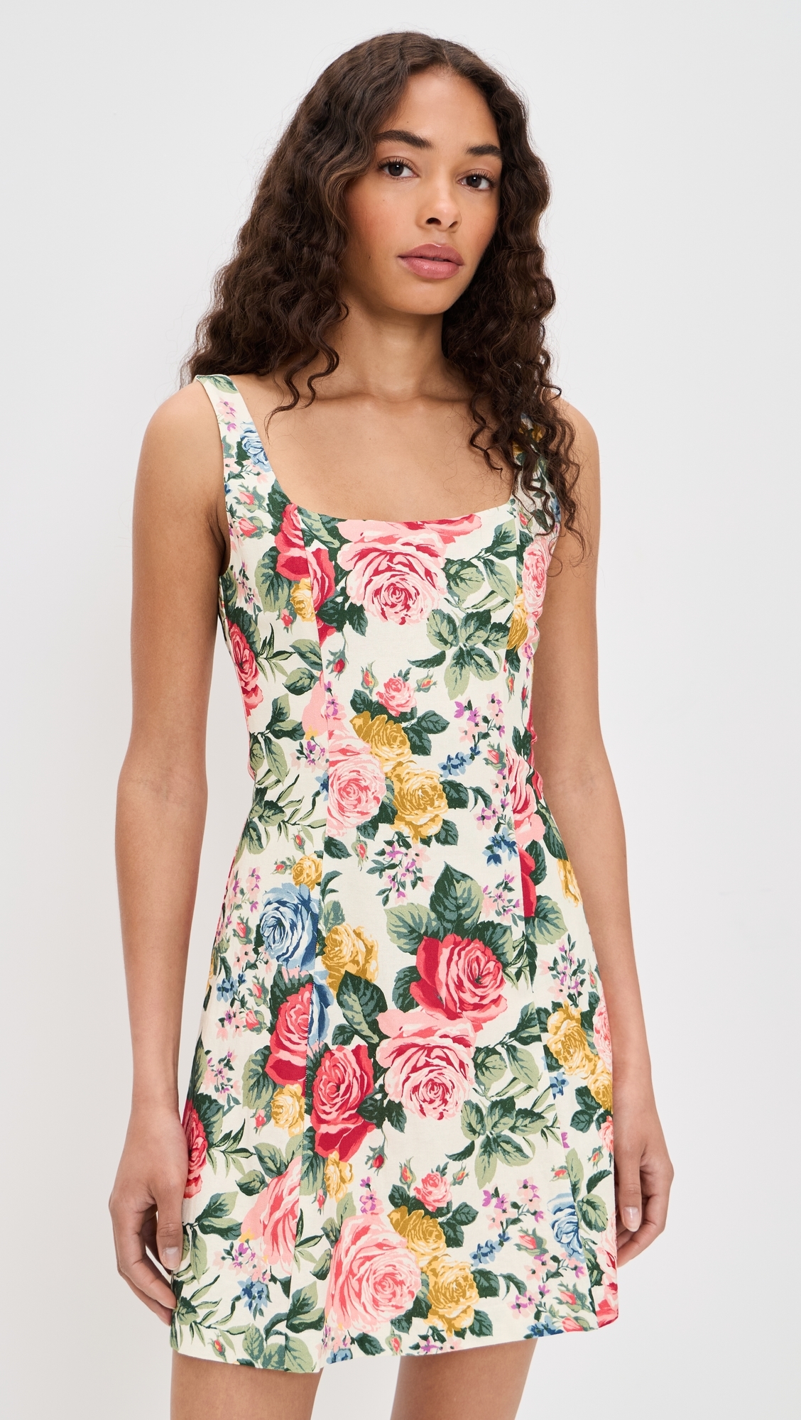 Rosemary Mini Dress Ivory Roses