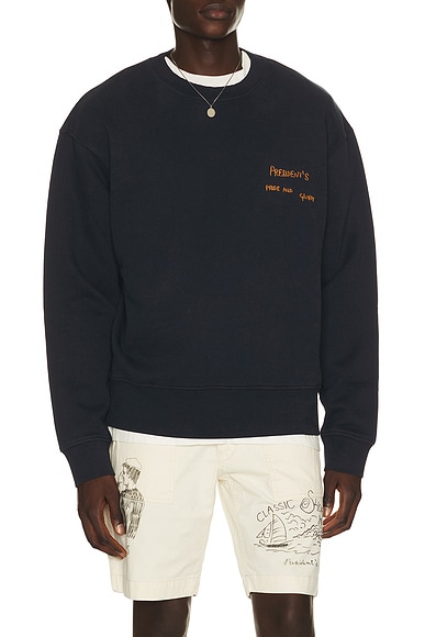 President's Champion Canoe Crew Sweatshirt in Blue Navy - Navy. M also in S, L, XL/1X