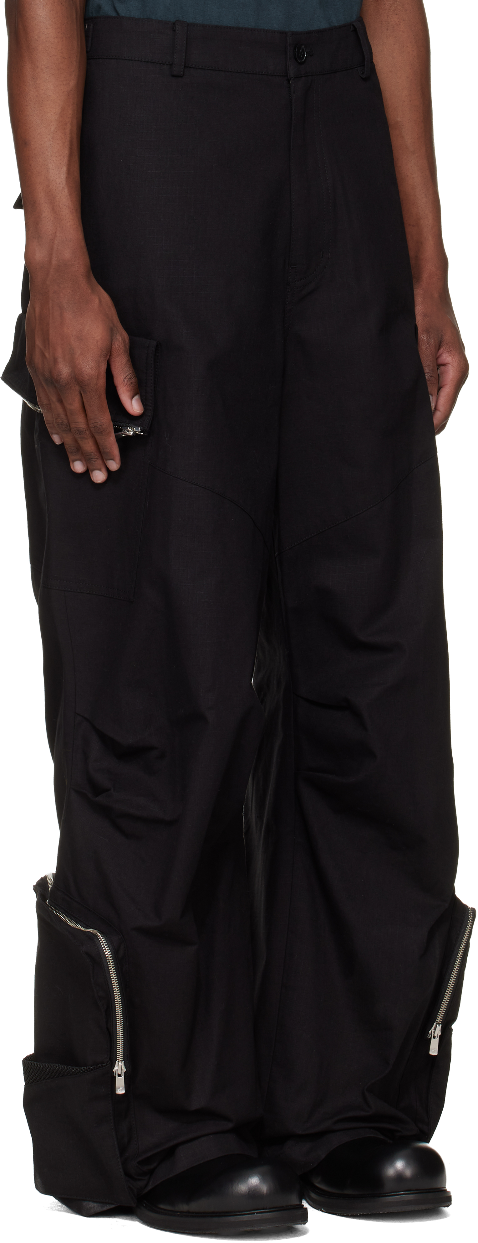 Black Engineer Cargo Pants