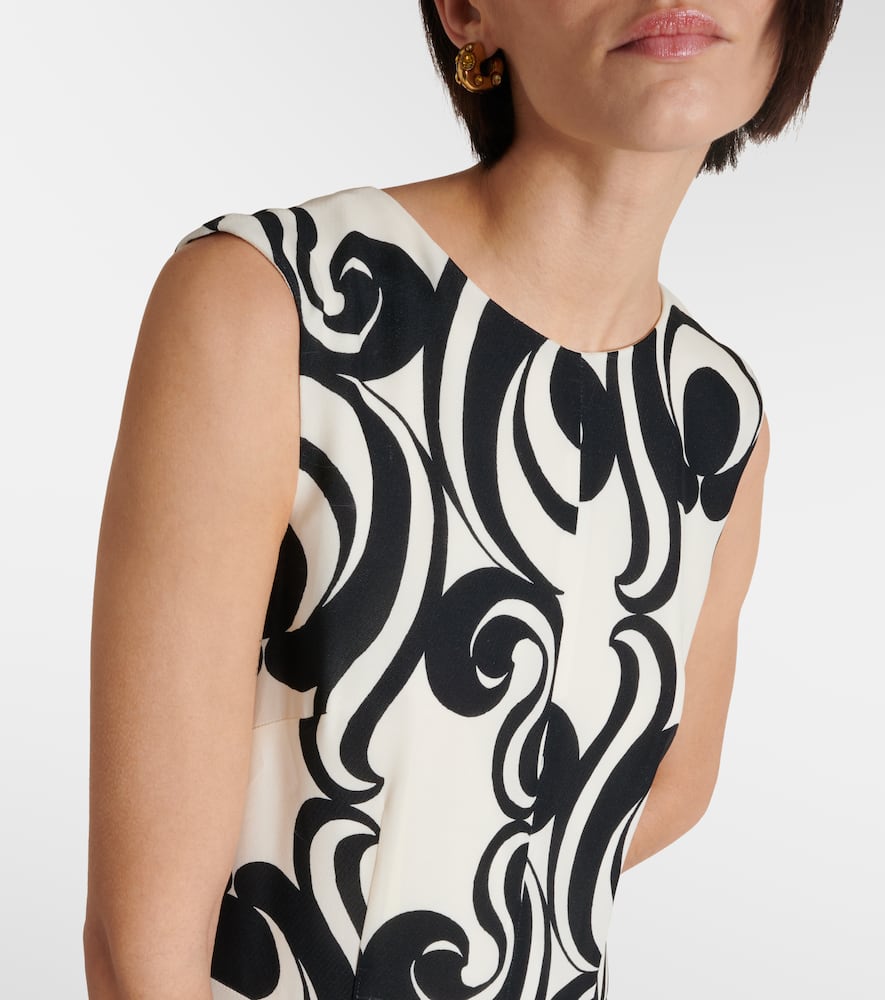 Printed crêpe maxi dress