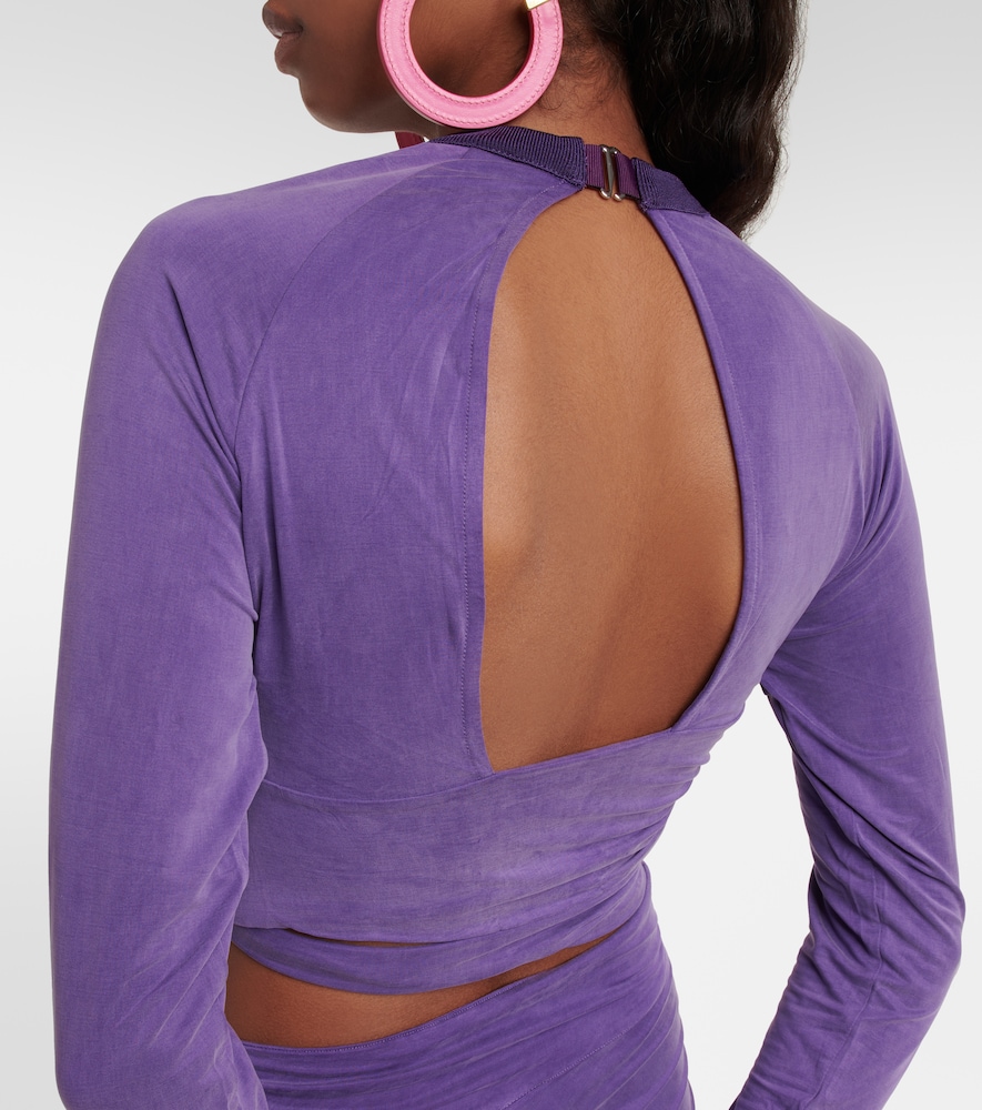 Le T-shirt Espelho cutout crop top