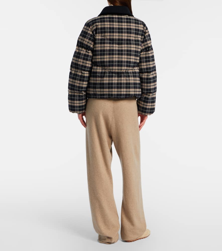 Bryony checked flannel puffer jacket