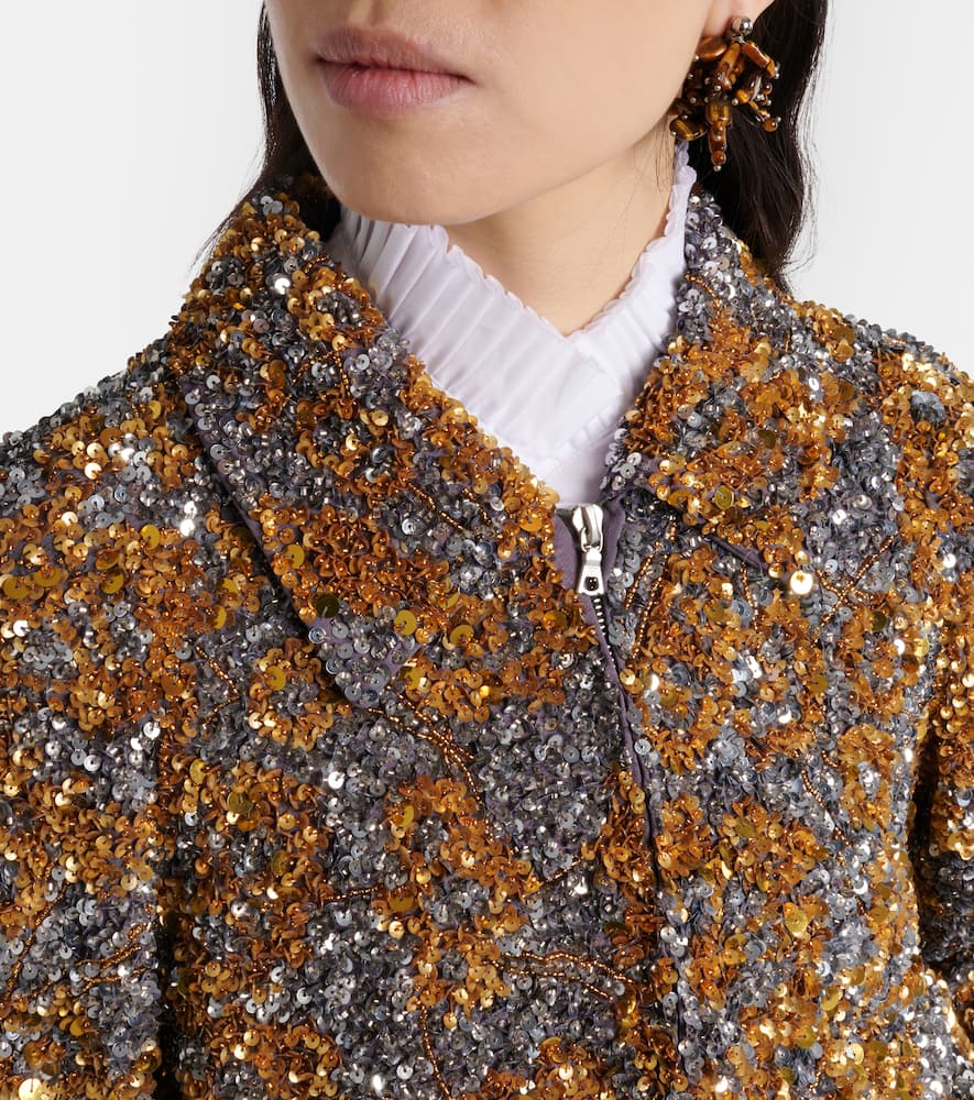 Sequined blouson jacket