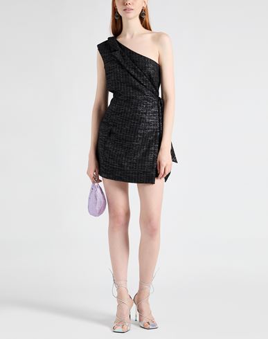 Woman Mini dress Black Size 4 Wool, Viscose, Polyester