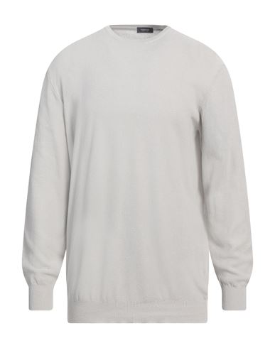 Rossopuro Man Sweater Light grey Size 7 Cotton