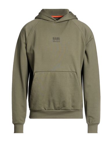 Man Sweatshirt Military green Size S Cotton